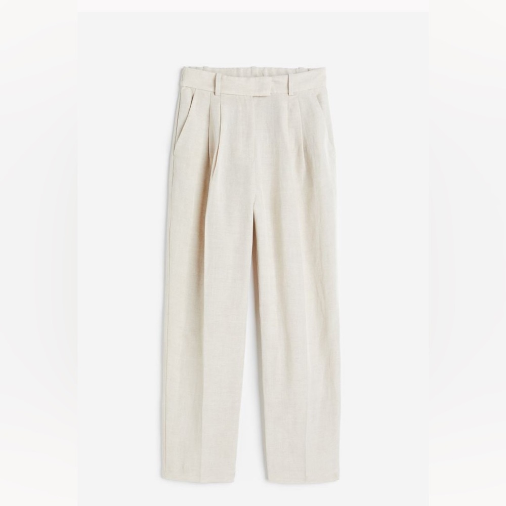 Tapered Linen blend pants